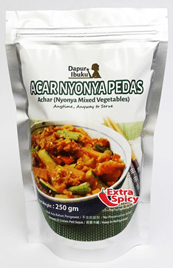 Achar Nyonya Mix Vegetables - Extra Spicy 250g/pack (24 packs per carton)